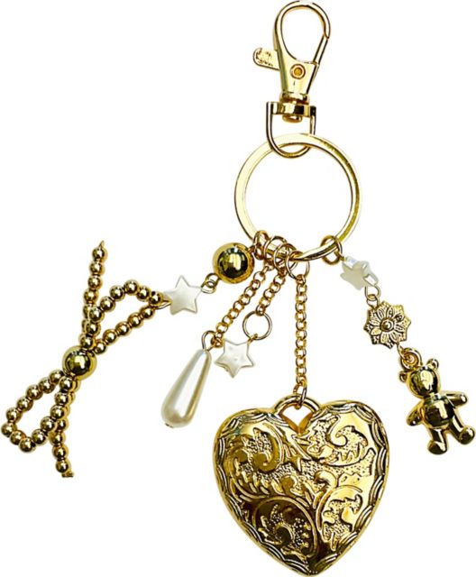 BAG CHARM BOW GLD