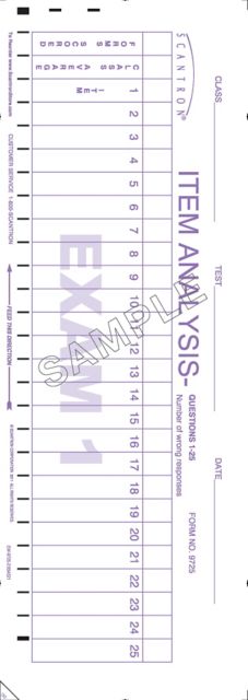SCANTRON TSM 50Q 1-25 EA SIDE