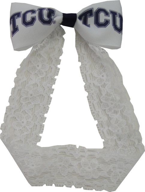 Texas Christian University Infant Lace Headband with Bow