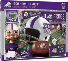 Texas Christian University Horned Frogs Retro 500 Piece Puzzle