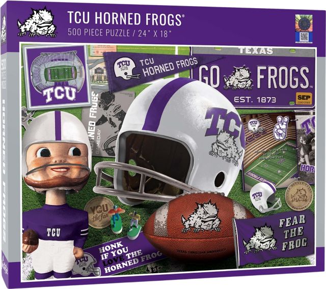 Texas Christian University Horned Frogs Retro 500 Piece Puzzle