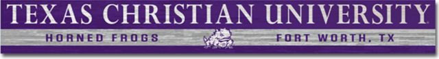Texas Christian University Doorway Plank Sign 4x36 - ONLINE ONLY