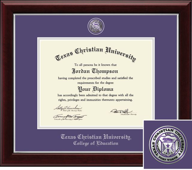 Church Hill Classics Masterpiece Diploma Frame. Bachelors, Masters. College of Education  - ONLINE ONLY