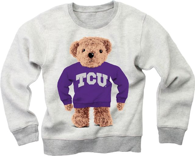 Texas Christian University Toddler Reverse Fleece Teddy Bear Crew