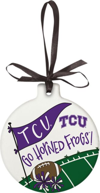 Texas Christian University Flat Ceramic Ornament