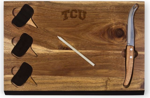 Texas Christian University Cheese Cutting Board & Tools Set - ONLINE ONLY