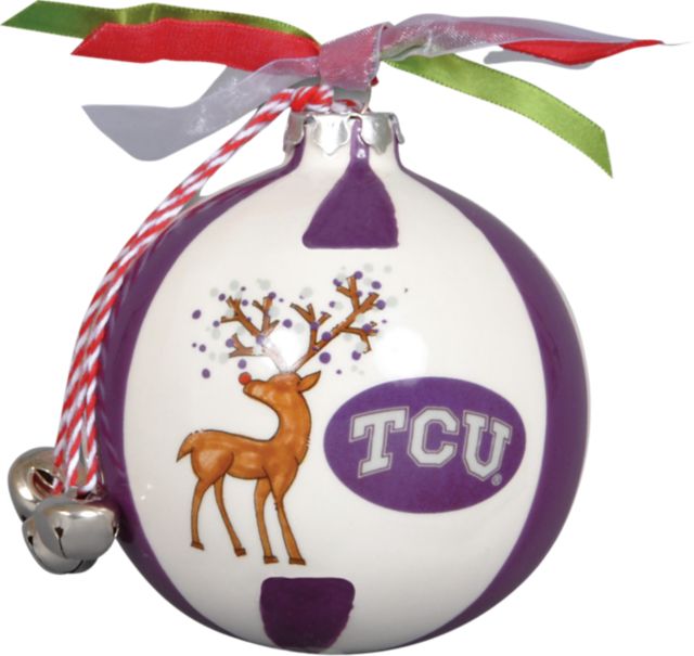 Texas Christian University Reindeer Ornament