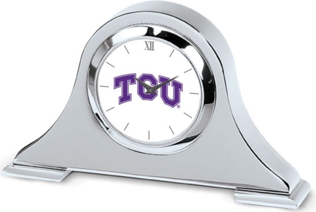 CSI Silver Napoleon Desk Clock With Colored Medallion - ONLINE ONLY