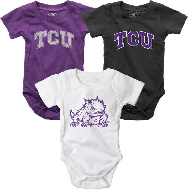Texas Christian University Infant Bodysuit 3-Pack