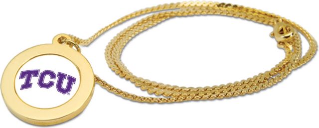 CSI Gold Pendant Necklace With Colored Medallian - ONLINE ONLY