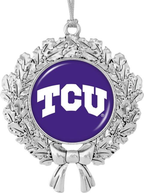 Texas Christian University Wreath Ornament