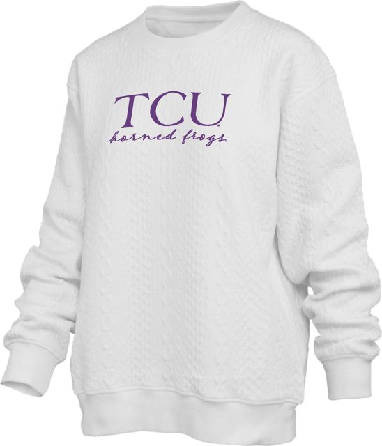 Texas Christian University Horned Frogs Women's Oversized Crewneck Sweatshirt
