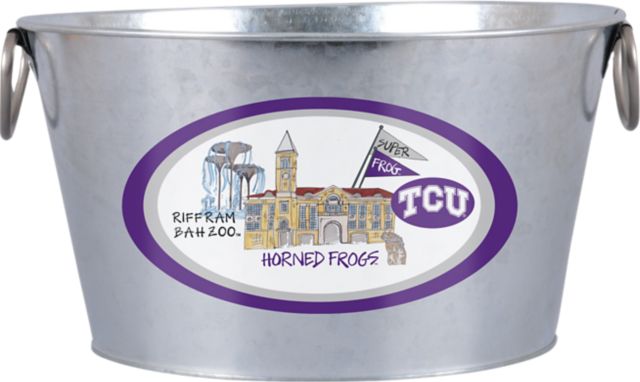 Texas Christian University Metal Beverage Bucket