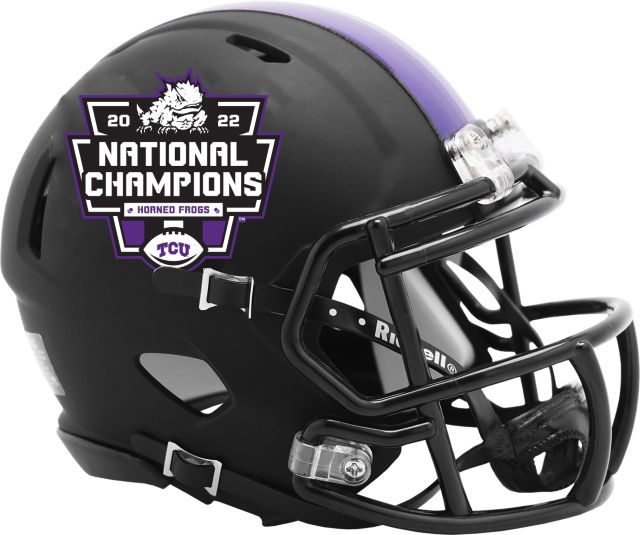 Texas Christian University Football 2022 National Champions Mini Football Helmet