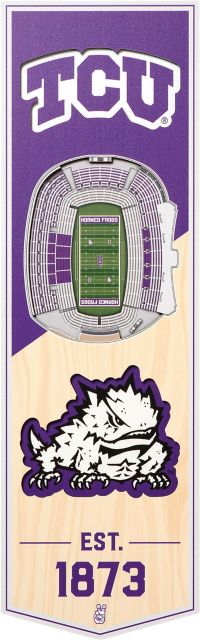 Texas Christian University 6'' x 19'' 3D Stadium Banner