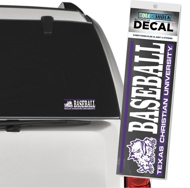 Texas Christian University Horned Frogs Baseball Decal