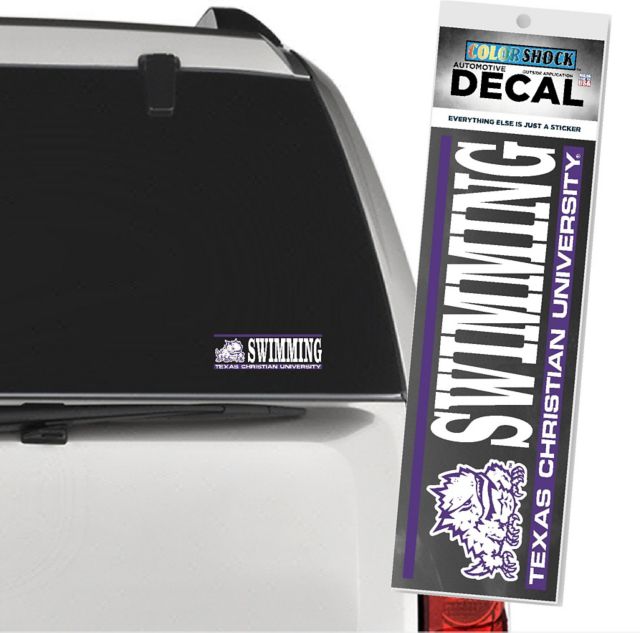 Texas Christian University Horned Frogs Swimming Decal
