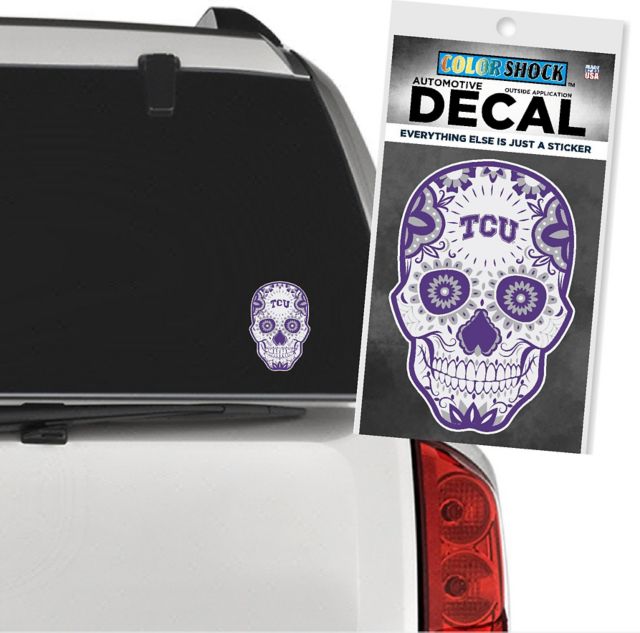 Texas Christian University Sugar Skull Decal