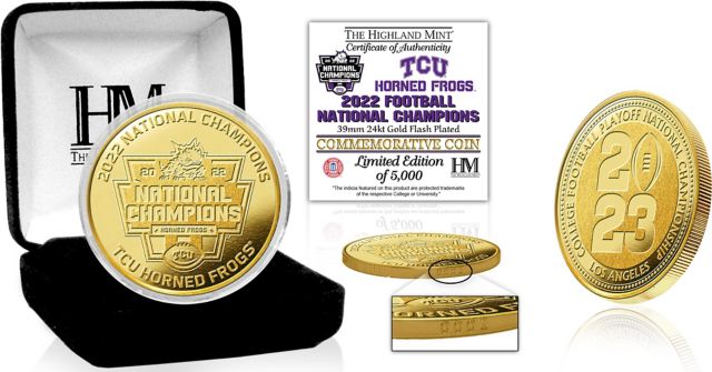 Texas Christian University Football 2022 National Champions Gold Coin