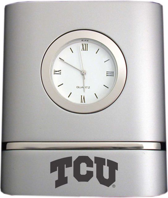 Texas Christian University Trillium Desk Clock