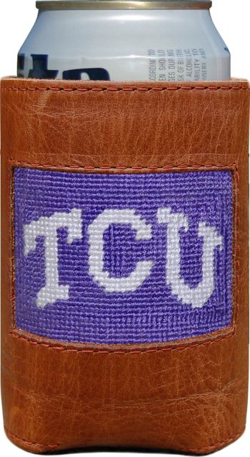 Texas Christian University Needlepoint Coozie