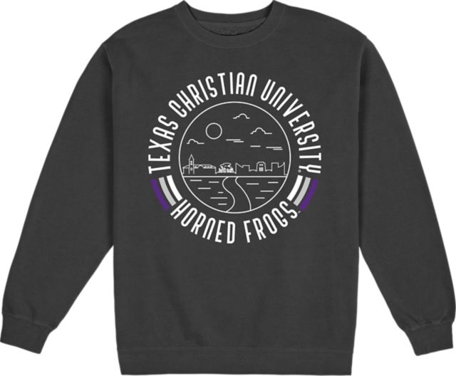 Texas Christian University Pigment Dyed Fleece Crewenck - ONLINE ONLY