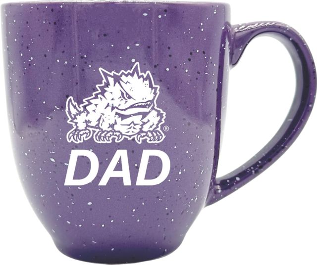 Texas Christian University Dad 16 oz. Laser Engraved Bistro Mug