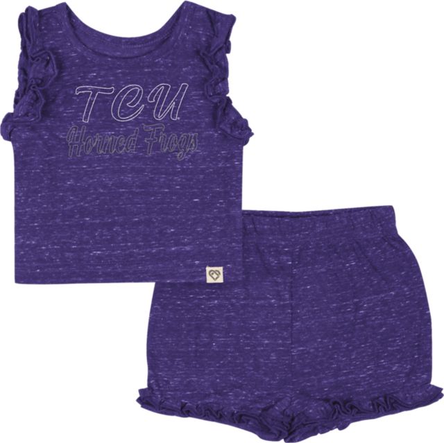 Texas Christian University Horned Frogs Infant Girl's Tank Top and Shorts Set