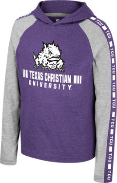 Texas Christian University Youth Boy's Hooded Long Sleeve T-Shirt