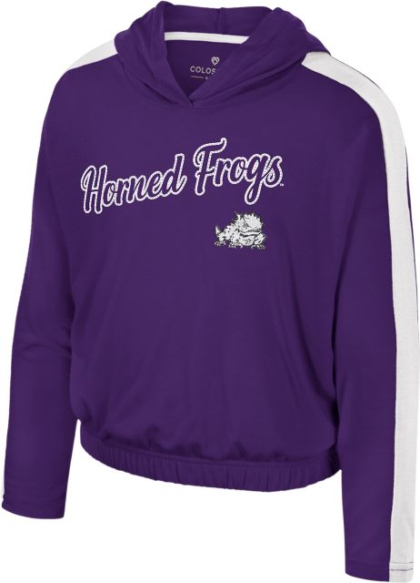 Texas Christian University Toddler Girl's Hooded Long Sleeve T-Shirt