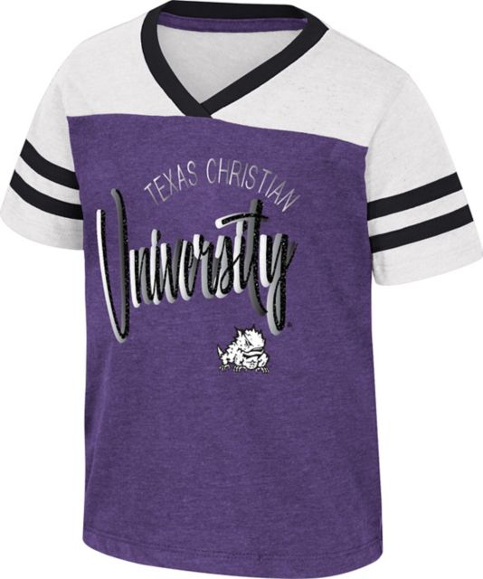 Texas Christian University Toddler Girl's V-Neck Short Sleeve T-Shirt