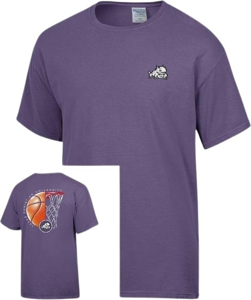 Texas Christian University Horned Frogs Basketball Short Sleeve T-Shirt