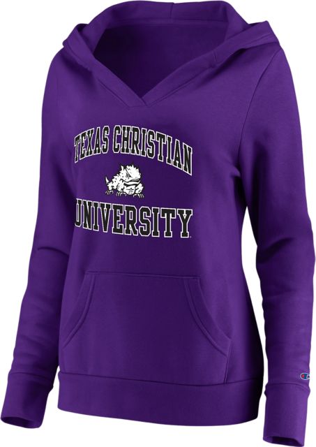 Texas Christian University Women's Plus Size Horned Frogs Hooded Sweatshirt