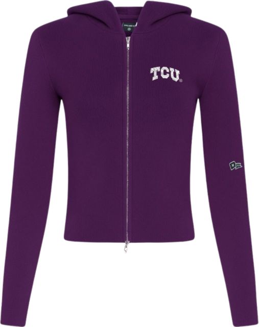 Texas Christian University Women's Full Zip Hooded Sweatshirt