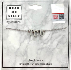 BEAD ME SILLY NECK/SILVR/    .