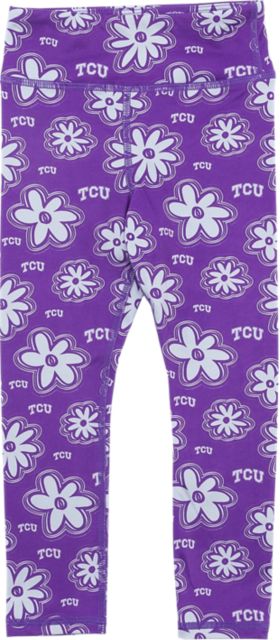 Texas Christian University Toddler Girl's Floral Leggings
