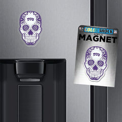 Texas Christian University 7 Sugar Skull Magnet