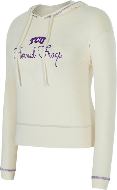 Texas Christian University Horned Frogs Women's Kaki Long Sleeve Hooded Top