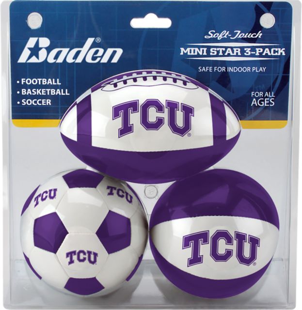 Texas Christian University 4'' Soft Touch Ball - 3-Pack
