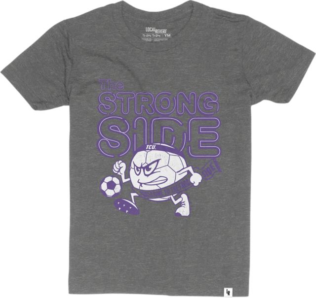 Texas Christian University Soccer Frog Side Strong Side Youth T-Shirt