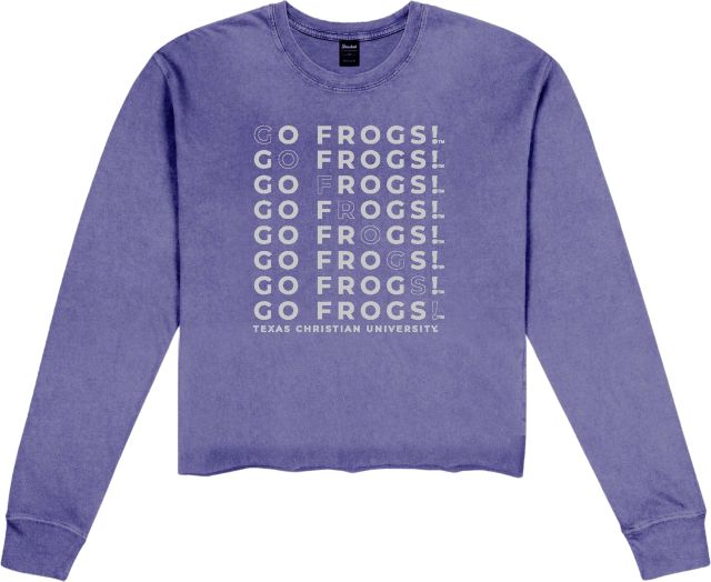 Texas Christian University Women's Horned Frogs Cropped Long Sleeve T-Shirt
