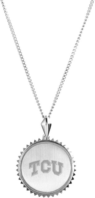 Texas Christian University Sunburst Necklace - Sterling Silver
