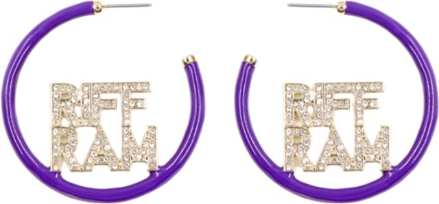 Purple Pavé Hoop E/TEAM/    ./