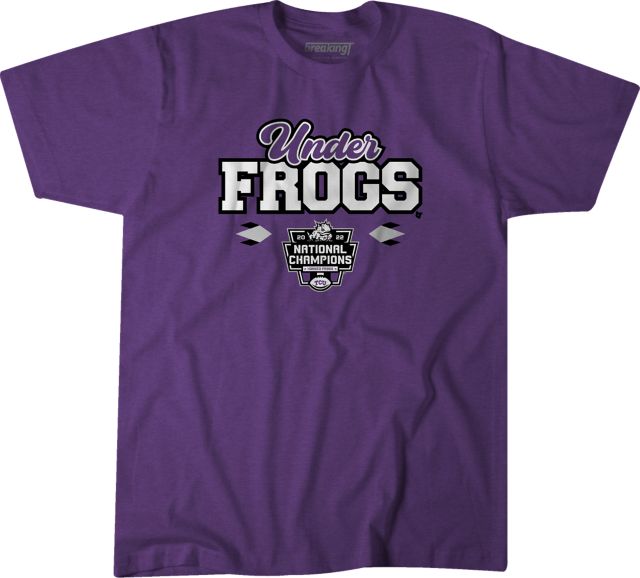 Texas Christian University Football 2022 National Champions Underfrogs Short Sleeve T-Shirt