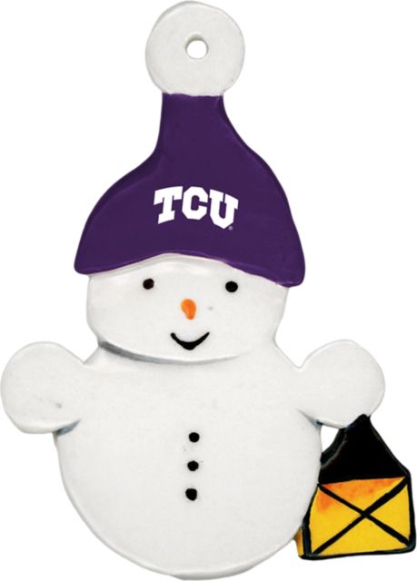 Texas Christian University Snowman Ornament