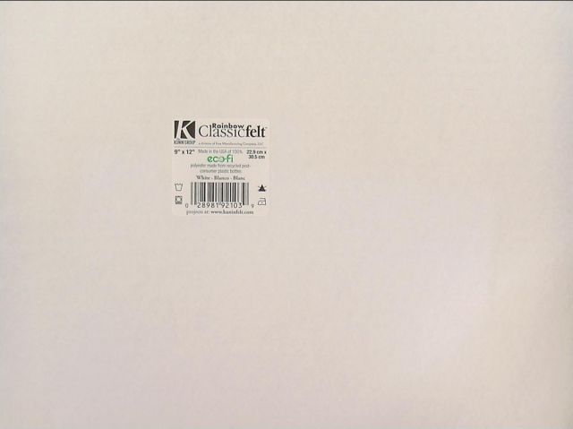 Kunin Classic Felt 9x12'' Piece White