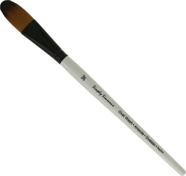SIMPLY SIMMONS BRUSH SYNTHETIC OVAL 3/4 SHORT HANDLE