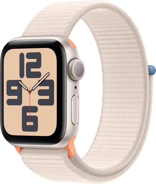Apple Watch SE GPS 40mm Starlight Aluminum Case with Starlight Sport Loop