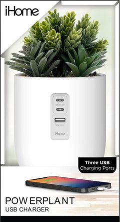 iHome POWERPLANT Plant Charging Station, White