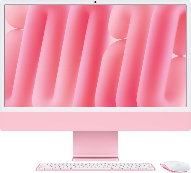 Apple 24-inch iMac with Retina 4.5K display: Apple M4 chip with 10-core CPU and 10-core GPU, 16GB, 512GB SSD - Pink